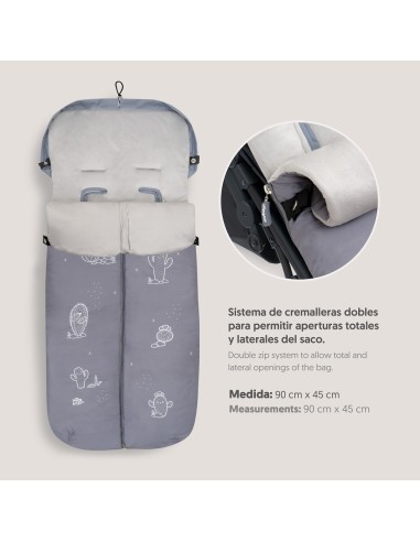 Cactus Gris 2x1 – Saco carro Interbaby