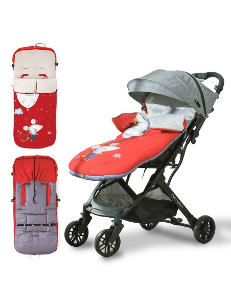 Saco universal Ratita Rojo 2x1 Interbaby