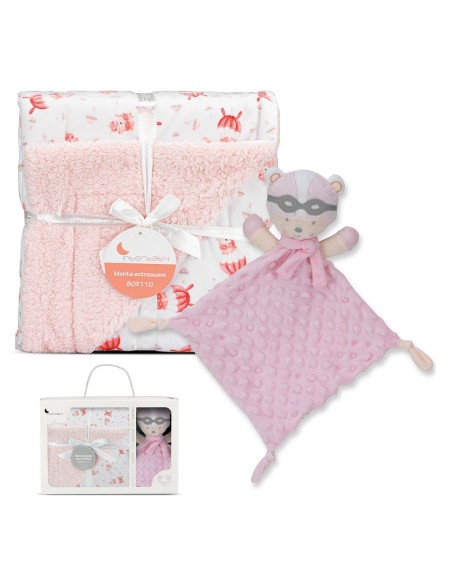 2x1 Manta borreguillo mod paracaidista+dou-dou  mod paracaidista rosa