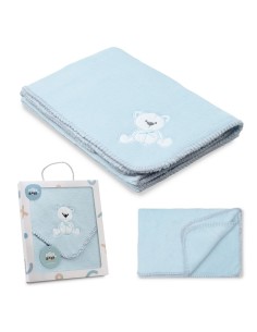 2x1 Manta bordada oso lazo azul