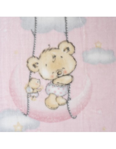 2x1 Manta saco rachel mod osito nube rosa