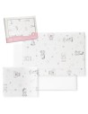 2x1 Juego de sábanas cuna franela modelo koala bco/rosa