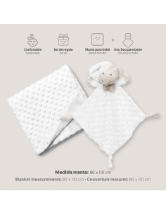2x1 Manta burbuja + dou dou mod osito blanco 2