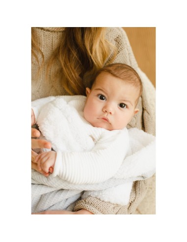 2x1 Manta nido abeja + borreguillo gris