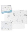 2x1 Juego de sábanas cuna franela modelo koala bco/azul