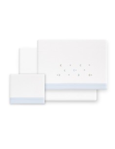 2x1 Juego de sábanas minicuna franela estrella luna multicolor bco/azul