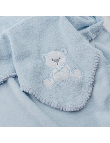 2x1 Manta bordada oso lazo azul