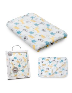 2x1 Manta estampada animales gris