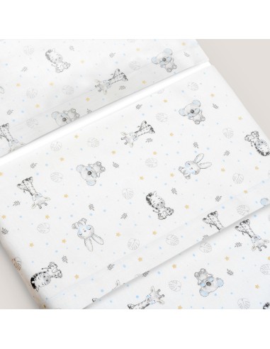 2x1 Juego de sábanas cuna franela modelo koala bco/azul