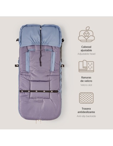 Saco Silla Paseo Universal Saco Bebe Invierno Suave, Cálido, Afelpado | Saco Carro Bebe Invierno Desmontable, Doble Apertura