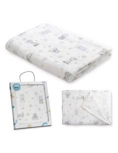 2x1 Manta estampada koala azul