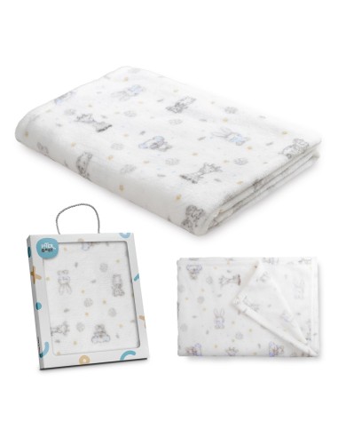 2x1 Manta estampada koala azul