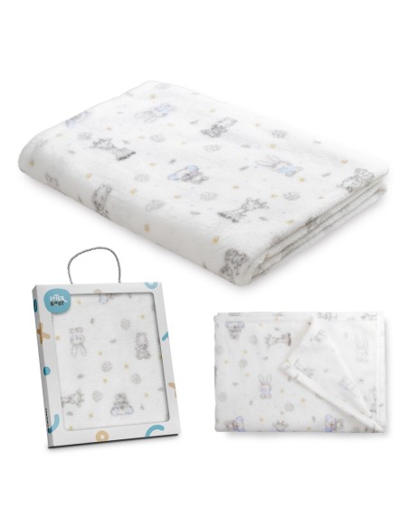 2x1 Manta estampada koala azul