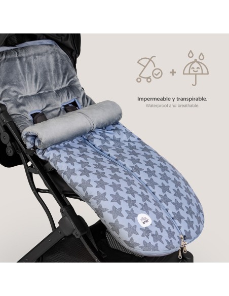 Saco Silla Paseo Universal Saco Bebe Invierno Suave, Cálido, Afelpado | Saco Carro Bebe Invierno Desmontable, Doble Apertura