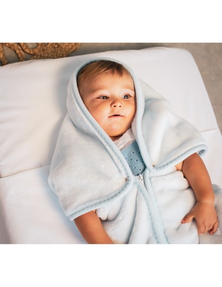 2x1 Manta saco rachel mod osito nube gris