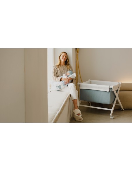 2x1 Manta nido abeja+borreguillo rosa