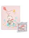 2x1 Manta cuna sedalina elefante cometa rosa