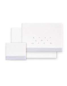 2x1 Juego de sábanas cuna franela estrella luna multicolor bco/gris