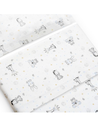2x1 Juego de sábanas minicuna franela modelo koala bco/azul