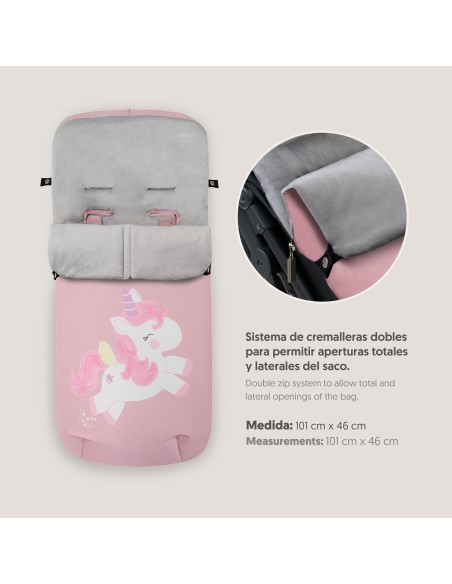 Saco universal Unicornio Rosa 2x1 Interbaby