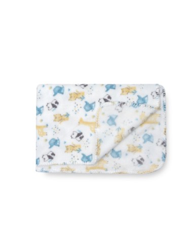 2x1 Manta estampada animales gris