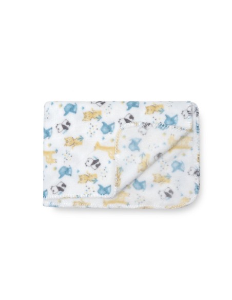 2x1 Manta estampada animales gris