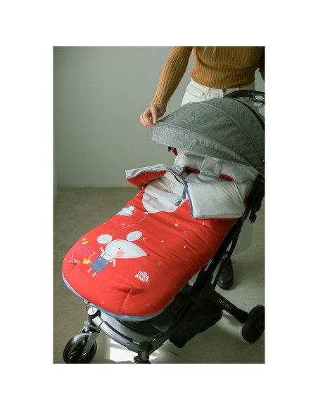 Saco universal Ratita Rojo 2x1 Interbaby