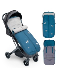 Saco carro Perritos Azul 2x1 Interbaby
