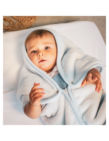 2x1 Manta saco rachel mod osito nube azul