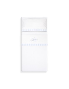 2x1 Juego de sábanas minicuna franela cigueña oso bco/azul 2