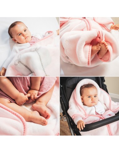 2x1 Manta saco rachel mod osito nube rosa