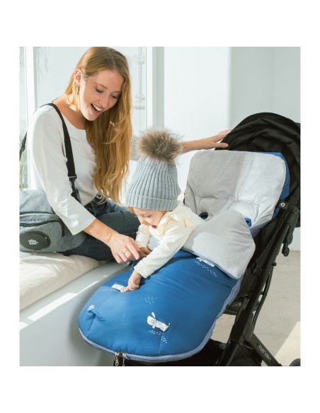 Saco carro Perritos Azul 2x1 Interbaby