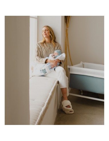 2x1 Manta nido abeja + borreguillo gris