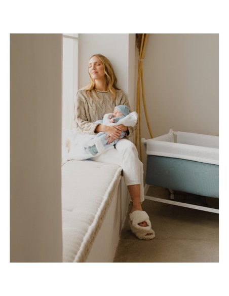 2x1 Manta nido abeja + borreguillo gris