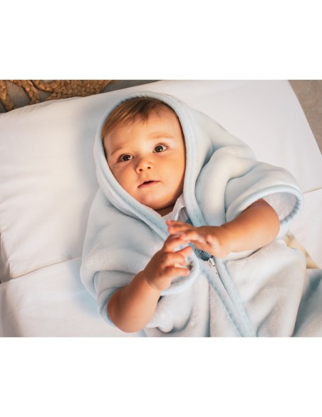 2x1 Manta saco rachel mod osito nube azul