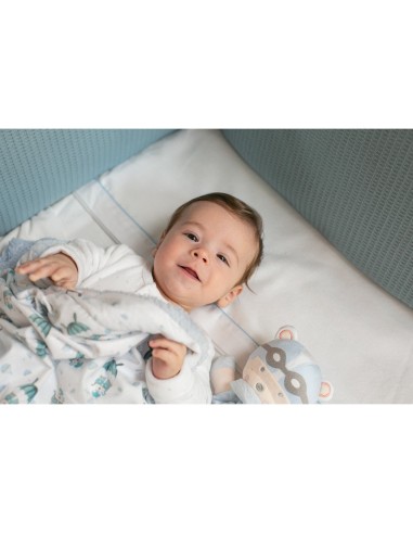 2x1 Manta  con borreguillo  mod paracaidista azul