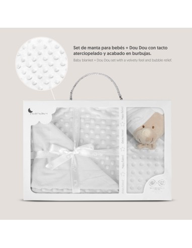 2x1 Manta burbuja + dou dou mod osito blanco
