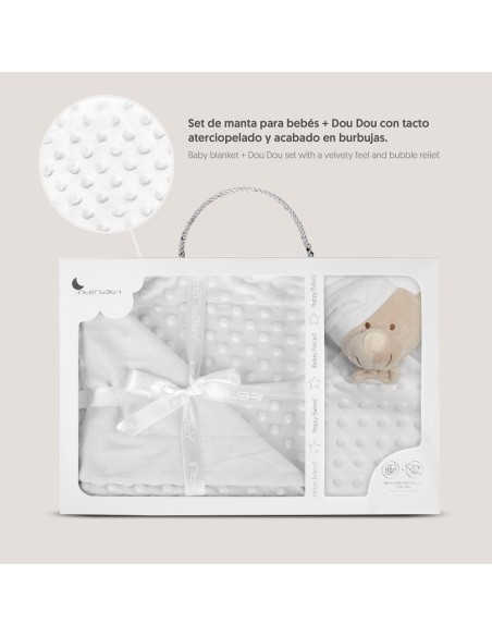 2x1 Manta burbuja + dou dou mod osito blanco