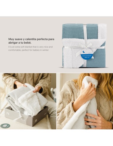 2x1 Manta nido abeja+borreguillo petroleo