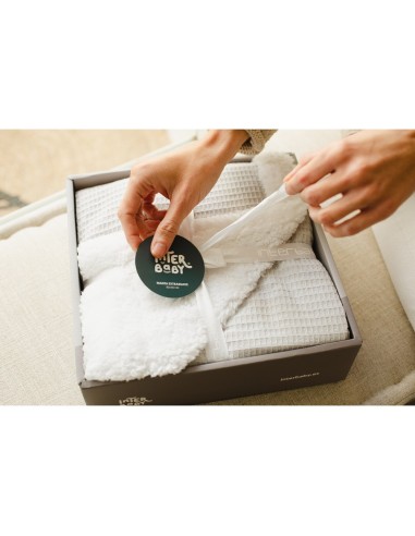 2x1 Manta nido abeja+borreguillo azul