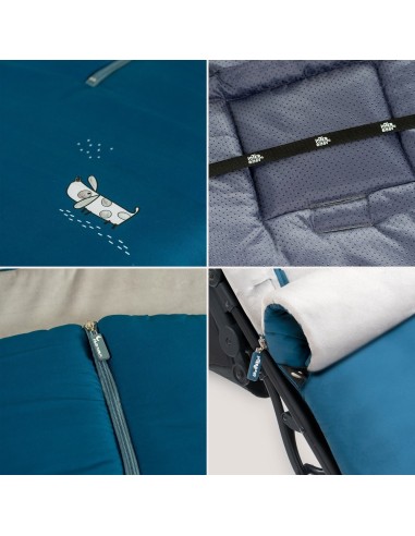 Saco carro Perritos Azul 2x1 Interbaby