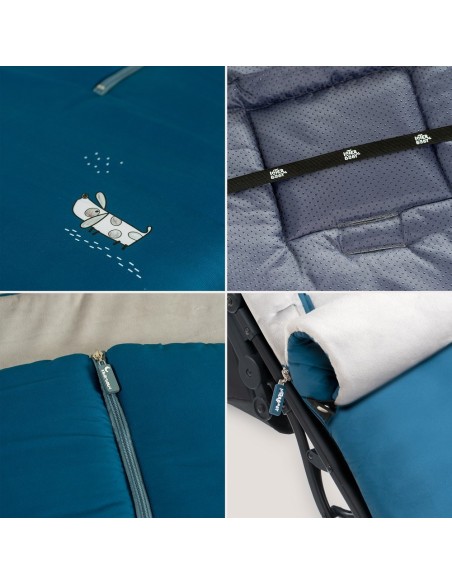 Saco carro Perritos Azul 2x1 Interbaby
