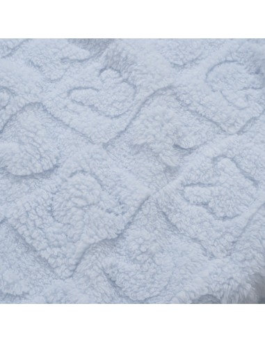 2x1 Manta sherpa grabada conejitos azul