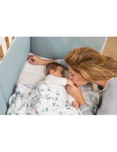 2x1 Manta  con borreguillo  mod paracaidista azul