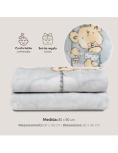 2x1 Manta saco rachel mod osito nube gris 2