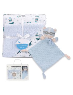 2x1 Manta borreguillo mod paracaidista+dou-dou  mod paracaidista azul