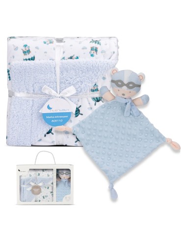 2x1 Manta borreguillo mod paracaidista+dou-dou  mod paracaidista azul