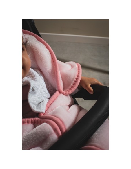 2x1 Manta saco rachel mod osito nube rosa