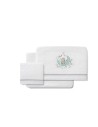 2x1 Juego de sábanas minicuna coralina mod new sleeping bco/verde