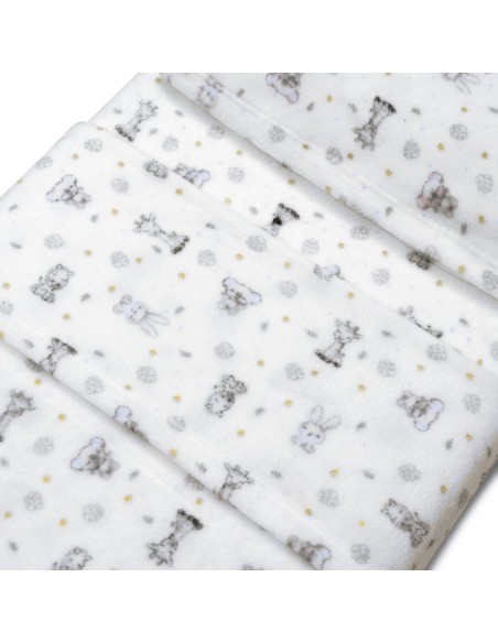 2x1 Juego de sábanas minicuna coralina estampado koala bco/azul